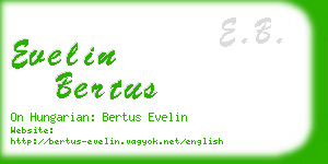 evelin bertus business card